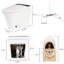 Toilette intelligente à siège chauffant, toilette monobloc avec chasse d'eau automatique, capteur de pied bleu nuit, commande à bouton, chasse d'eau en cas de panne de courant, couvercle à fermeture en douceur, siège de salle de bain blanc, fonction 