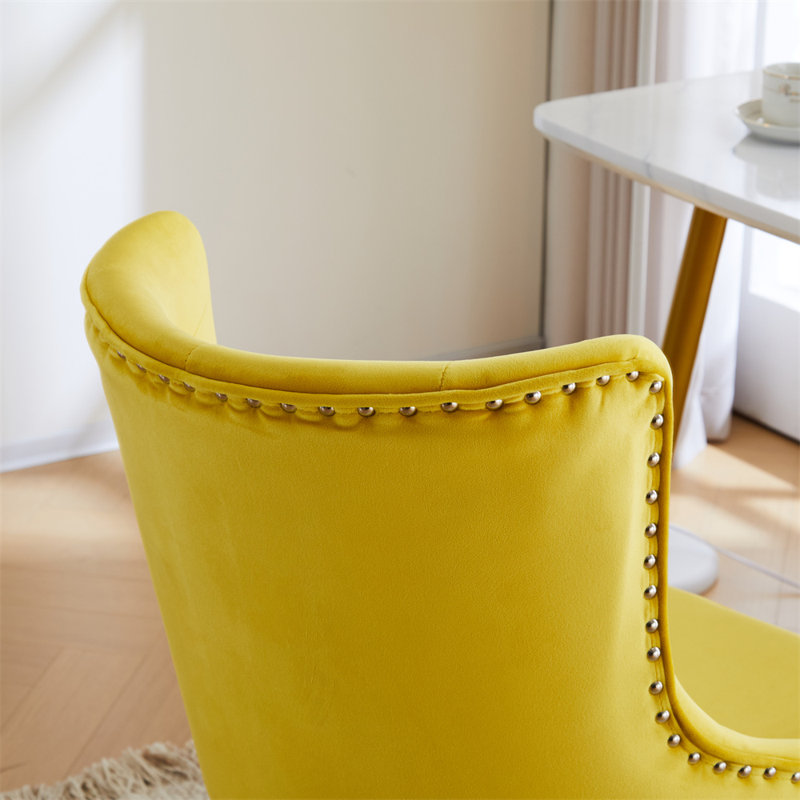 Matthias Task Chair Office Chairs Makeup chair, Gold, Yellow
