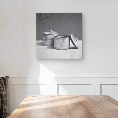 Old Pot with Lid - Metal Print Kitchen Decor | Home Accent