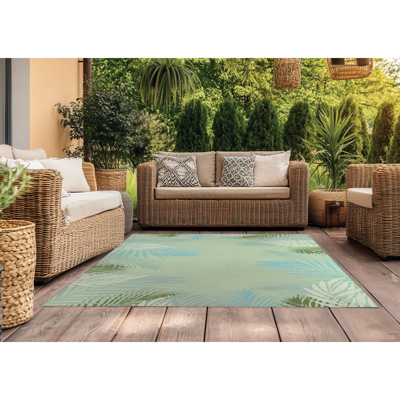 Tapis extérieur Waving Palm, Rectangulaire 2 pi x 3 pi