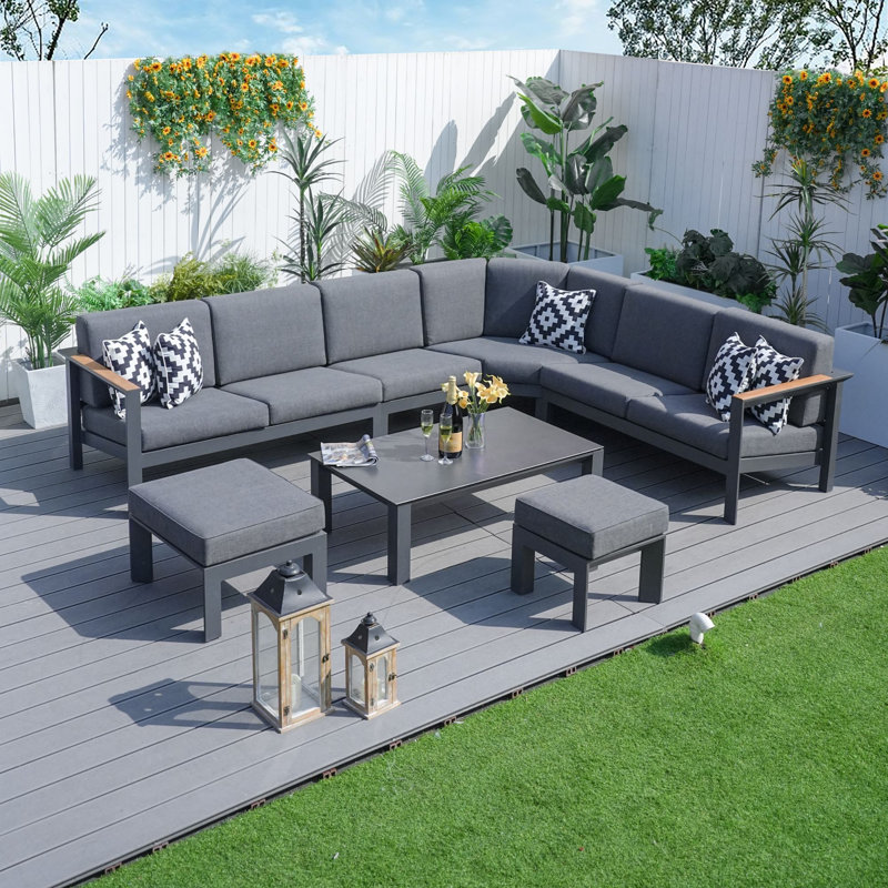 MIMO 7-Piece Modular Aluminium Sofa Set with Coffee Table