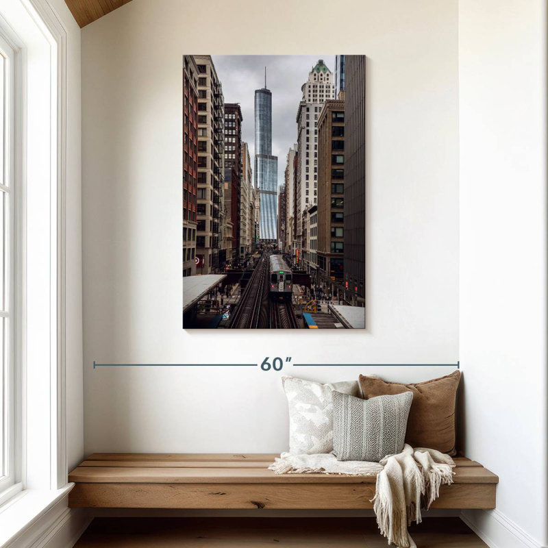 Aime Chicago Train Ride, 45" H x 30" W