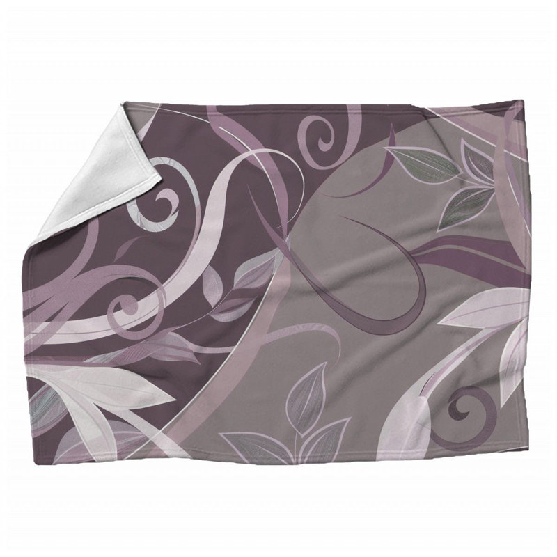 Jeté en peluche floral tendance, Jeté