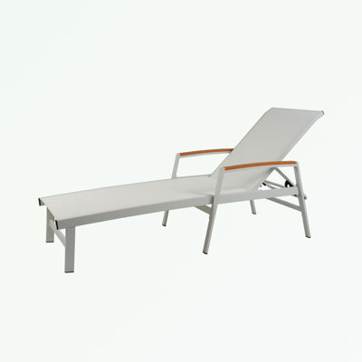 Outdoor Aluminium frame Chaise Lounge with sturdy legs
