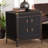 Baxton Studio Laura Vintage Black Canvas 2-Drawer End Table Trunk