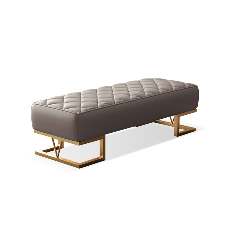 Banc avec revêtement, Gris, H 16,54 po x l 39,37 po x P 17,72 po