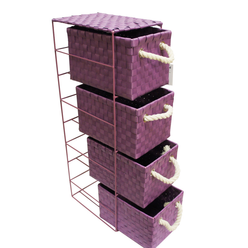 65cm H x 18cm W Utility Cart, Purple