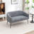 Upholstered Faux Fur Loveseat-1108305445-1108305448