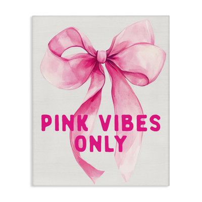 Girly Pink Vibes Only, conception de lettres et de lignes