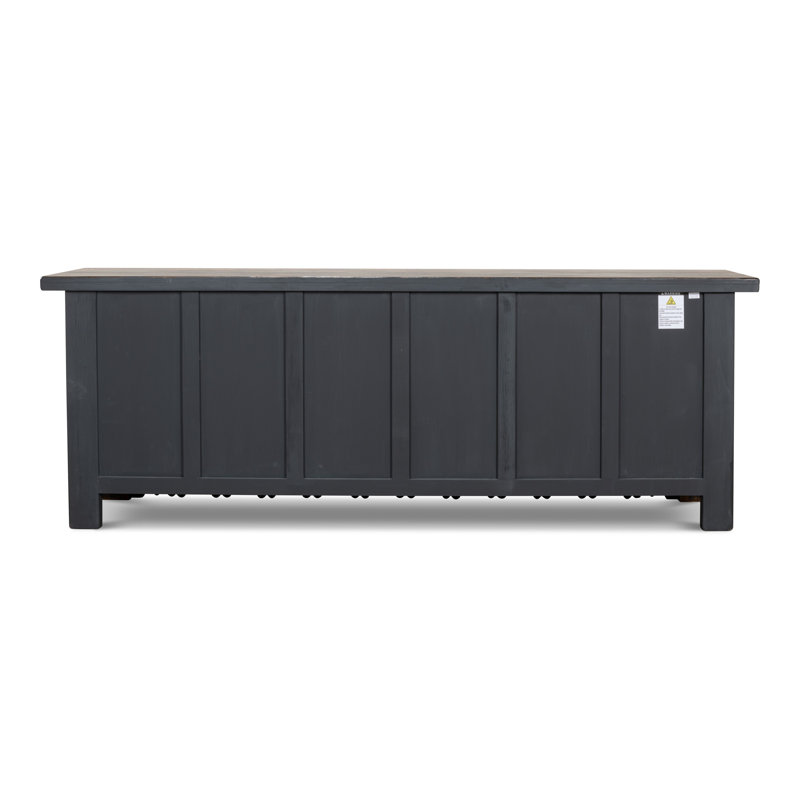 Persian 98'' W Solid Wood Credenza, Dark Brown