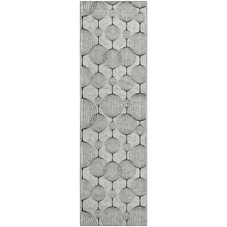Premium Machine Washable Prisco White Rug
