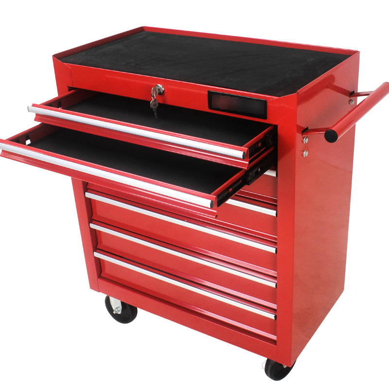 Chariot d'atelier mobile 7 tiroirs Red, Red