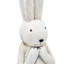 Lapin en magnésium blanc texturé 9,5 x 9,5 x 27,5 po avec détails dorés subtils