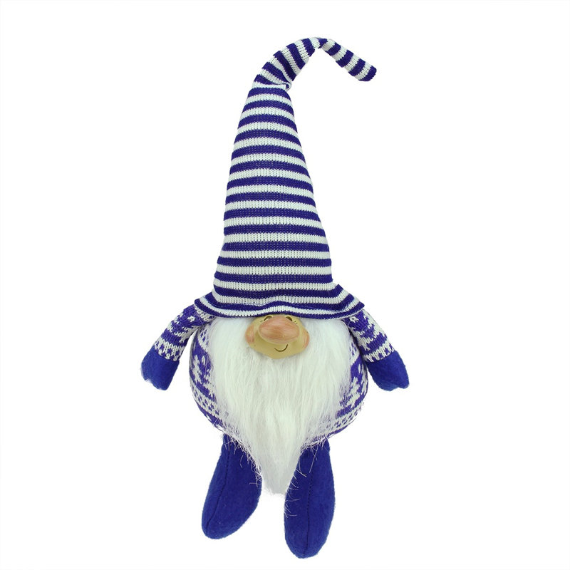 Figurine de Noël gnome 12,5 po, Bleu