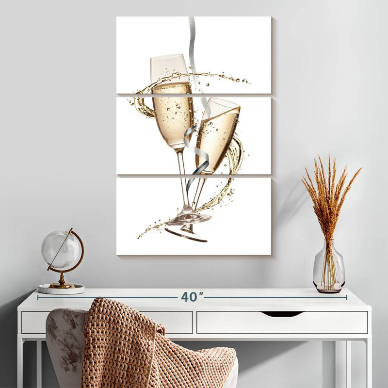 Champagne festif, H 32 po x l 20 po