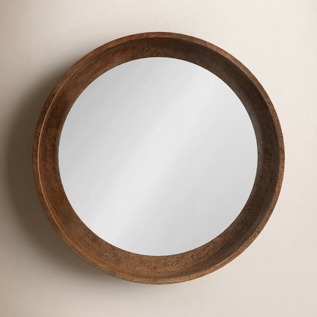Round Mirror with Shelves Birch Lane™