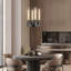 Lustre 4 lumières avec abat-jour en verre-1190579645