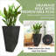 Ensemble de 3 pots à fleurs empilables, grands pots à fleurs-1354978918