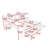 Wooden Daybed with Storage Drawers and Adjustable Study Desk-685555955-685555952