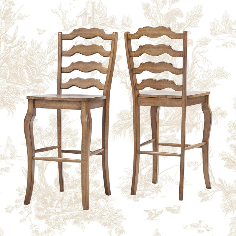 Fortville Solid Wood Counter/Bar Stool, Oak, Bar Stool (29” Seat Height)