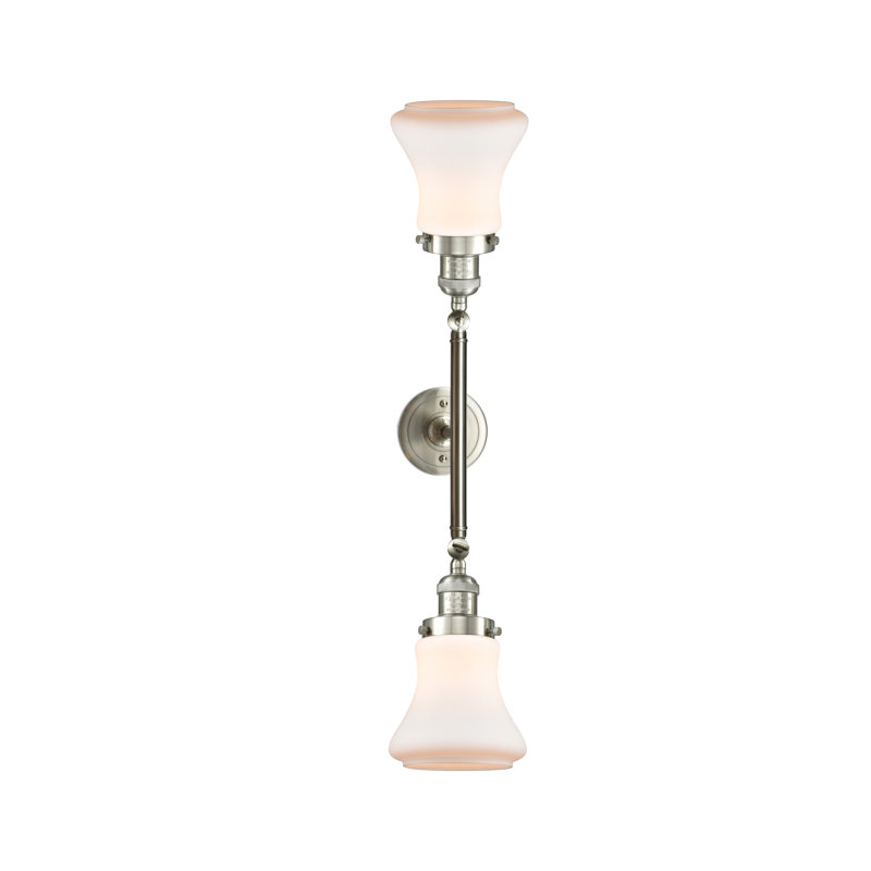 Edda 2 - Light Dimmable Vanity Light, Brushed Satin Nickel, Matte White, Bulb Not Included