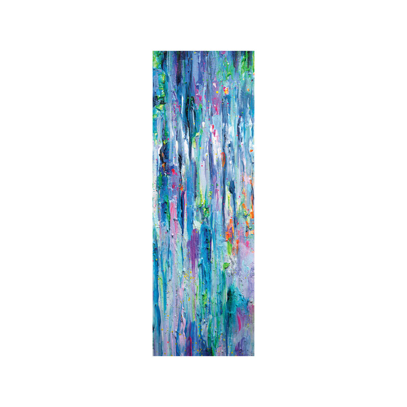 Silver Rain by Tanya Shatseva - Wrapped Canvas Panoramic Painting, 30.48 cm H x 91.44 cm W x 1.91 cm D