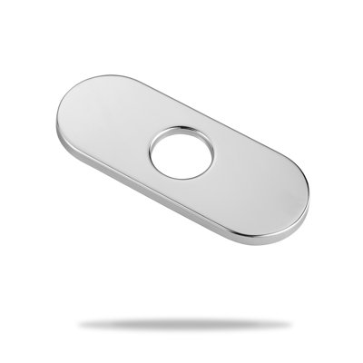 6,3 po Plaque d'écusson en acier inoxydable pour couvercle de lavabo de salle de bain à 1 ou 3 trous