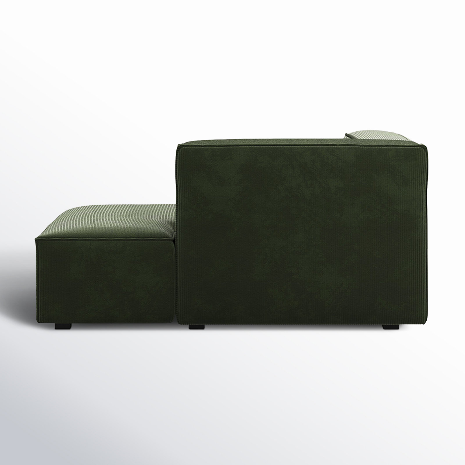 Shonnard Upholstered Chaise Lounge, Right Hand Facing, Olive Green Performance Corduroy