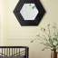 Miroir hexagonal 18,5 "x 18,5" avec cadre en bois massif, décoration murale pour le couloir de la salle de bain du salon-115297250