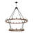 2 Tier Solid Wood Wagon Wheel Chandelier