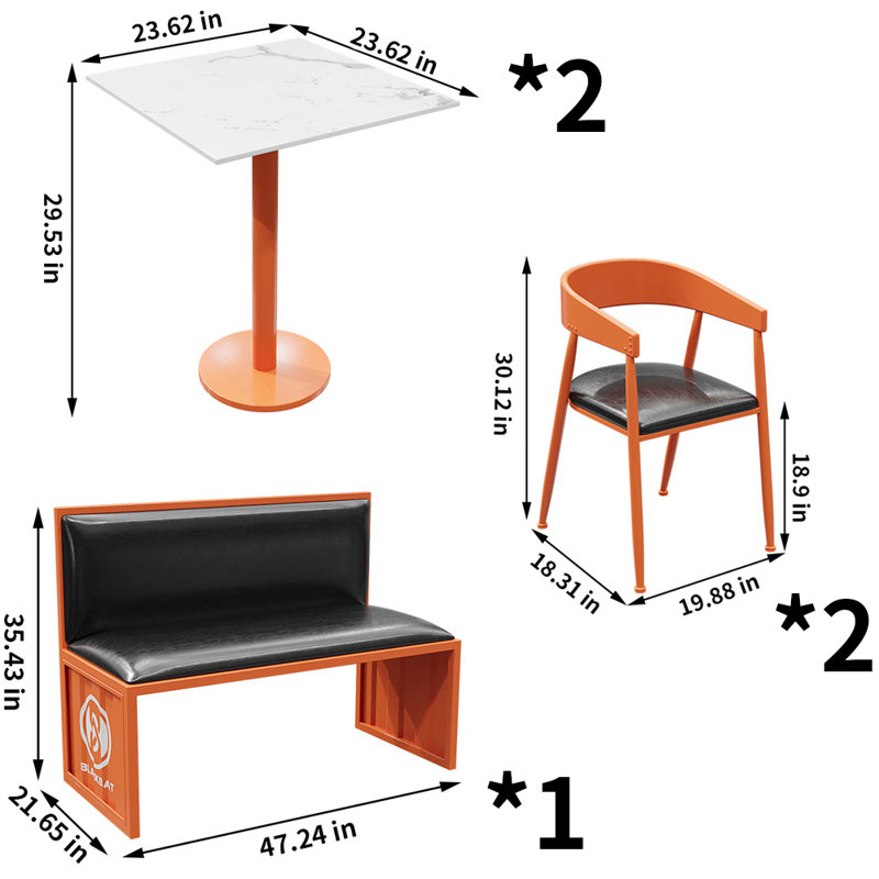 Ensemble de salon et de table pour restaurant 5 pièces