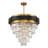 Marquise 9-Light Chandelier in Matte Black with Warm Brass Accents