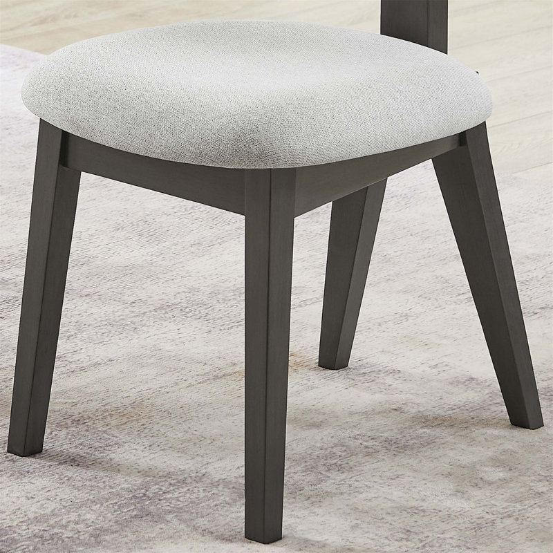 Ensemble de 2 chaises de salle à manger rembourrées en tissu Valencia avec structure en bois - Siège contemporain confortable et élégant