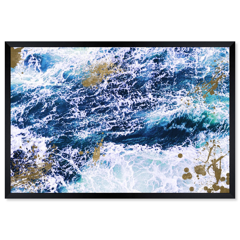 « mers of gold », reproduction d’impression encadrée, Cadre noir plat, l 38 po x l 56 po