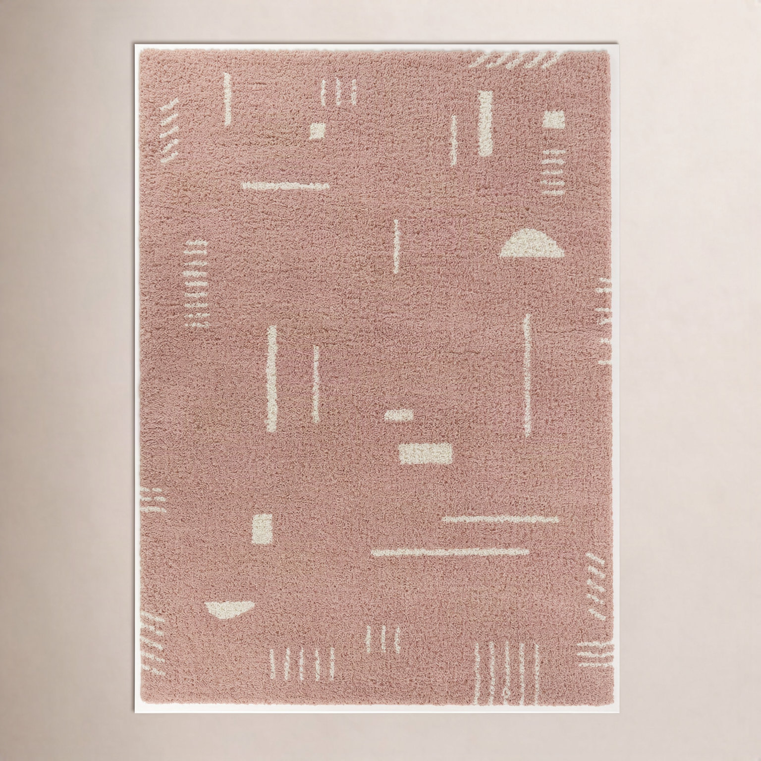 Morin Geometric Shag Rug, Rectangle 7'10" x 10'