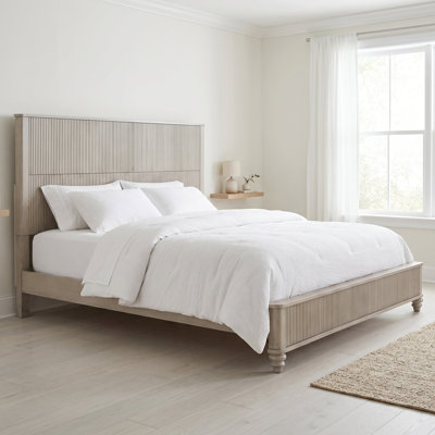 Solid Wood Platform Bed With Matching Footboard