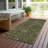 Zara Green Washable Indoor-Outdoor Rug - -265914247