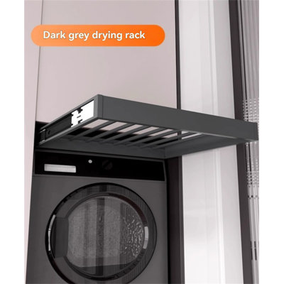 Hidden Retractable Clothes Drying Rack With Pull-Out Clothes Hanger Above The Washing Machine On The Balcony