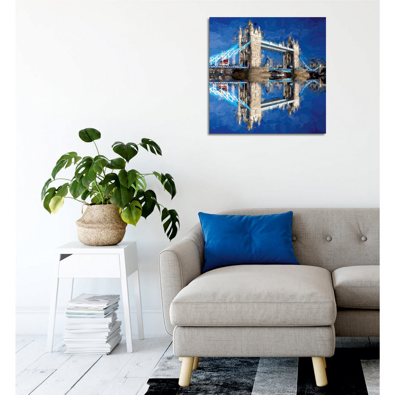 Superbe peinture sur toile décorative de 17,7 po x 17,7 po | 60% coton / 40% polyester avec structure en bois robuste | Impression numérique vibrante, parfaite pour la décoration intérieure, le salon et la chambre à coucher
