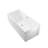 58" Streamline Freestanding Soaking Acrylic Bathtub With Drain and Bamboo Tray-75137198