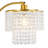 Brio 80" 5-Light Modern Gold Crystal Arc Floor Lamp-1849625483