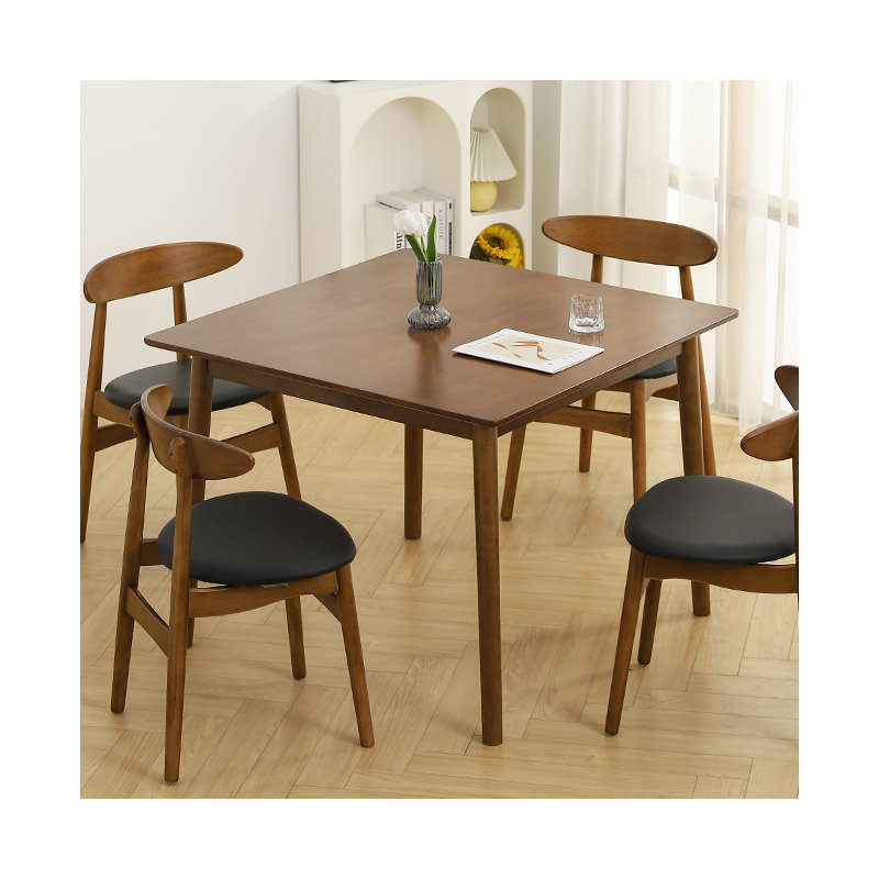 Table de salle à manger Calvin L 47,24 x l 47,24, Brun foncé