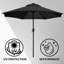 Parasol de marché à manivelle et inclinaison 9 pi Jaenis avec auvent résistant aux intempéries pour cour et terrasse-998523887