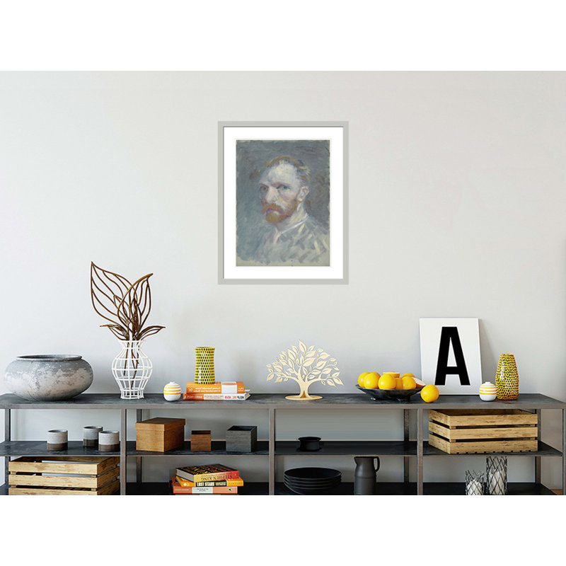 Autoportrait par Vincent van Gogh, impression par estampe numérique encadrée, 29,45 po H x 23,5 po L