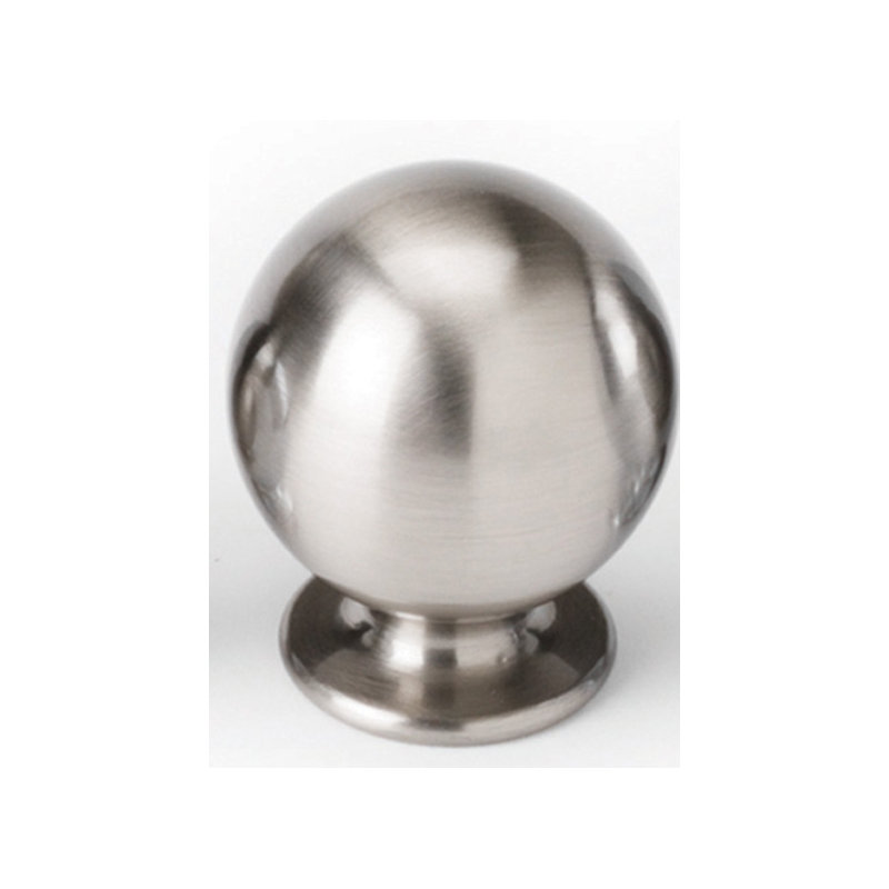 Round Knob, Polished Nickel, 1.38" H x 1.13" W x 0.88" D