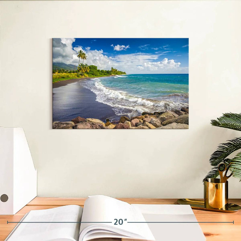 Nicci St Kitts Black Sand Island, H 8 po x l 12 po