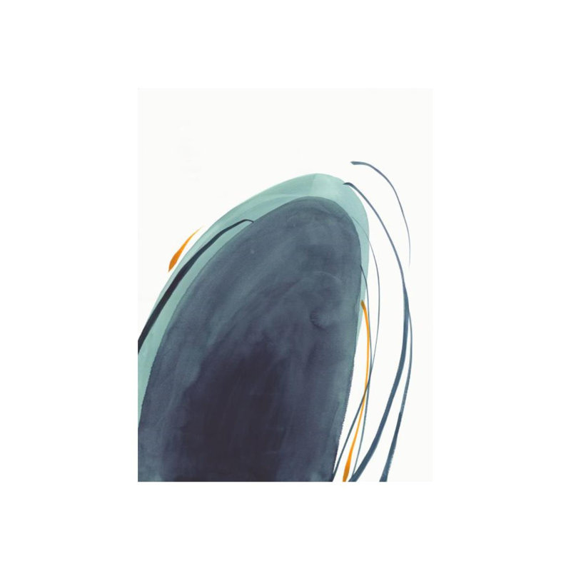 «Emerald membrane III» par Sara Brown - impression d'art graphique, H 32 po x l 24 po x P 1,5 po, Couche de verre