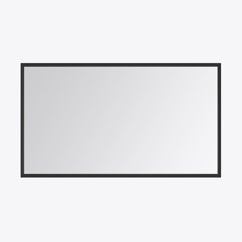 Miroir de salle de bain 72 po x 48 po avec cadre en aluminium, miroir mural rectangulaire, White/Gold, 48 po x 84 po