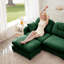 Canapé modulaire Braegger avec tissu chenille et dossier capitonné-129915680-117093354