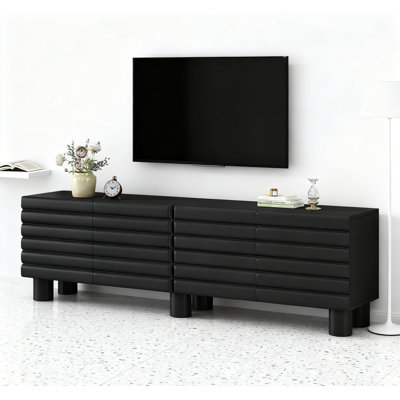 Élégant meuble télé avec porte réglable